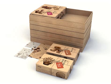 【山珍/菌类】菌类产品礼盒包装设计定制|外包装盒报价 天地盖盒 硬纸板精裱盒-汇包装