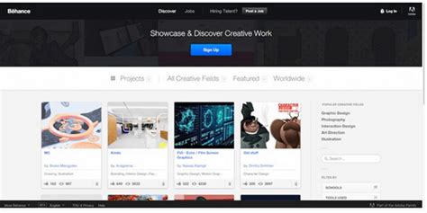 酷站Behance上最新行业网站设计风格趋势