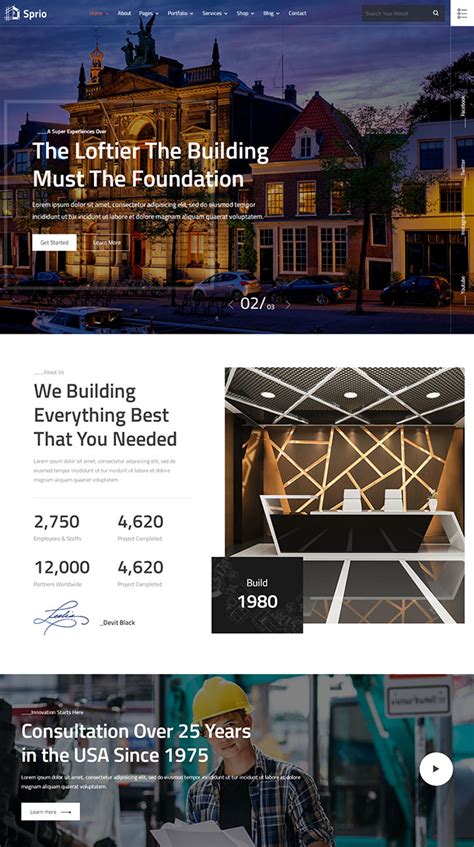 建筑设计公司网站模板整站源码-MetInfo响应式网页设计制作