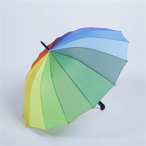 厂家批发三折碰击布彩虹伞 防晒遮阳晴雨伞 创意加粗杆彩色雨伞-阿里巴巴