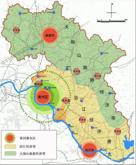 黄冈市地图图片