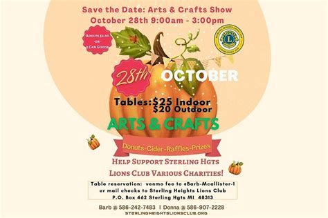 Sterling Heights Lions Club Annual Arts & Craft Show., 12828 Canal Rd ...