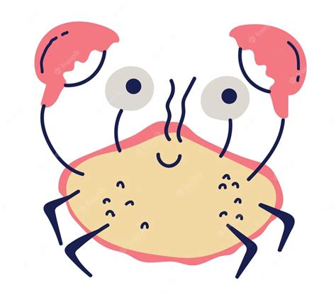 Premium Vector | Cute crab isolated on white background concept graphic ...