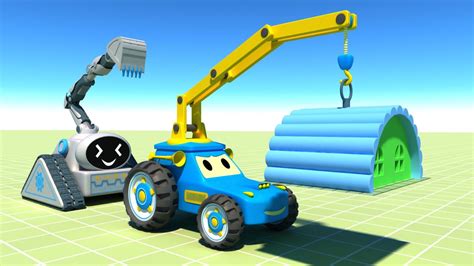 工程车玩具：动手组装挖掘机和搅拌车，儿童益智汽车玩具模型_腾讯视频