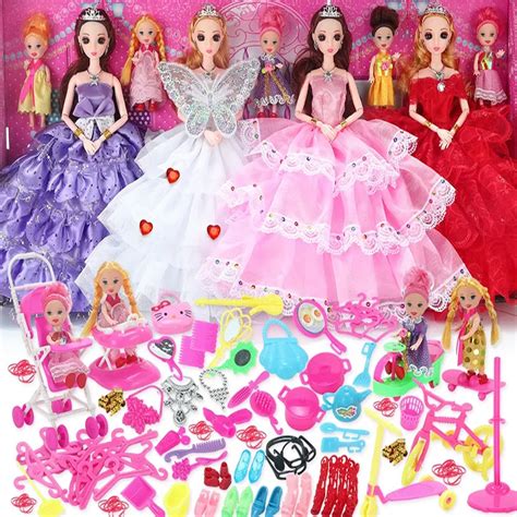乐乐芭比娃娃礼盒套装芭比公主换装套装女孩洋娃娃DIY过家家玩具-阿里巴巴
