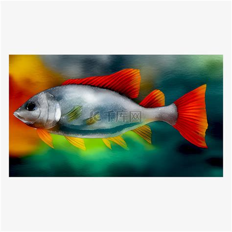 彩色美丽的鱼在水族馆特写鱼鱼类高清摄影大图-千库网