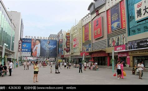 包头商业步行街街景高清图片下载_红动中国