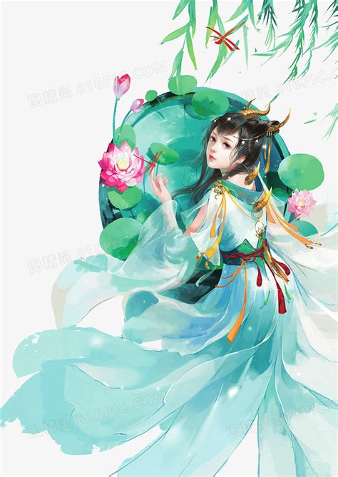 手绘美人图片
