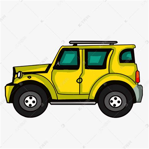 吉普越野车jeep黄色素材图片免费下载-千库网