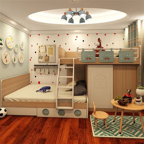 温馨美式儿童房装修效果图_金地新家