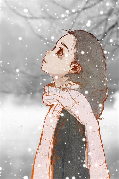 冬天的小女孩背景图片-冬天的小女孩背景素材下载-觅知网
