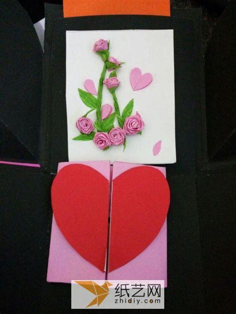 立体花朵贺卡制作教程-节日卡片的做法_实用折纸_折纸教程 - 晒宝手工（晒晒纸艺网）