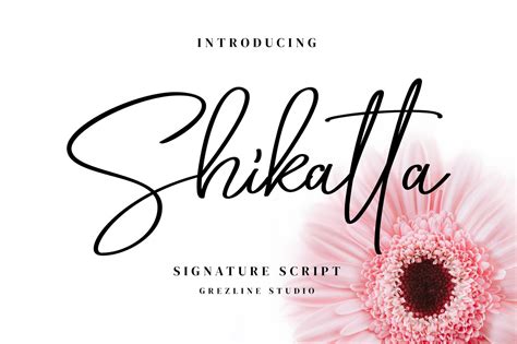 女性主义精美签名字体 Shikatta – Signature Font – 设计小咖