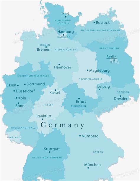 德国国家城市地图PNG图片素材下载_国家PNG_熊猫办公