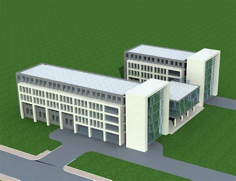 现代学校整体规划鸟瞰效果图设计3dmax素材免费下载_红动中国