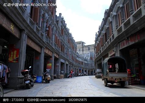 文昌市文城镇古老的商业街高清图片下载_红动中国