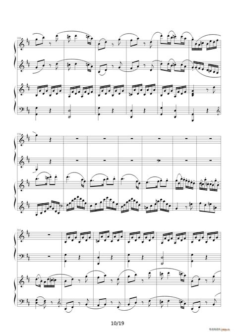 莫扎特D大调双钢琴奏鸣曲K448第三乐章 歌谱简谱网