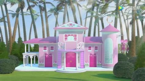芭比之梦想豪宅：小凯丽建了幢房子，像游乐屋一样好多朋友来参观_腾讯视频