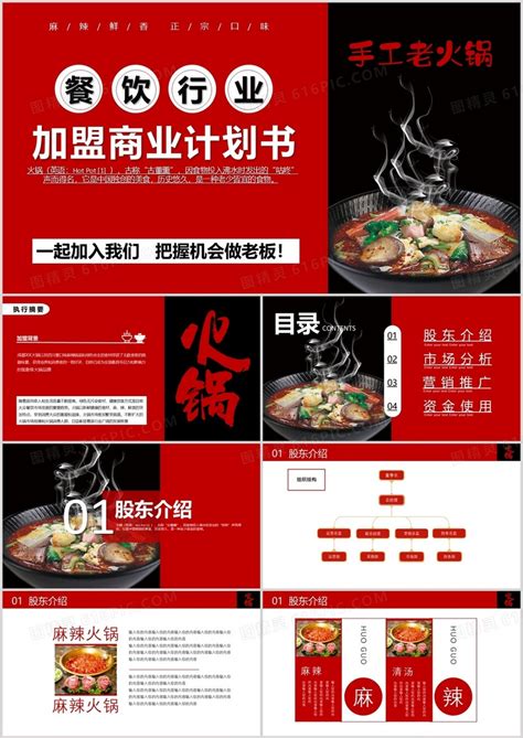 火锅餐饮行业加盟商业计划书PPT模板免费下载_编号1xqc7npgv_图精灵