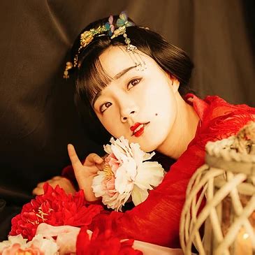 非主流红衣女孩头像