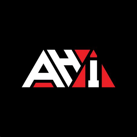 AHI triangle letter logo design with triangle shape. AHI triangle logo ...