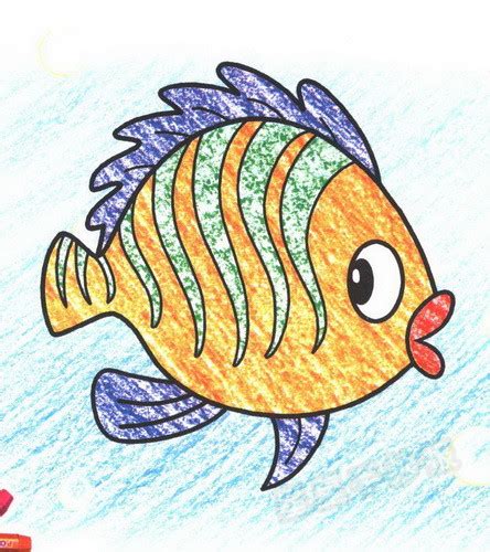 可爱的小金鱼简笔画步骤图_卡通动物