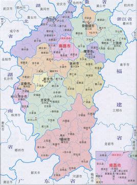 江西省行政区划图图片 江西省行政区划图图片