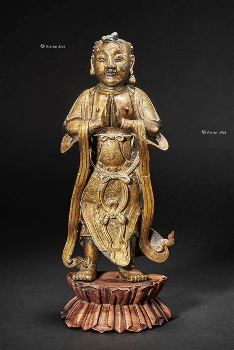 清 善财童子铜立像(图1) 皇家安大略博物馆藏-古玩图集网