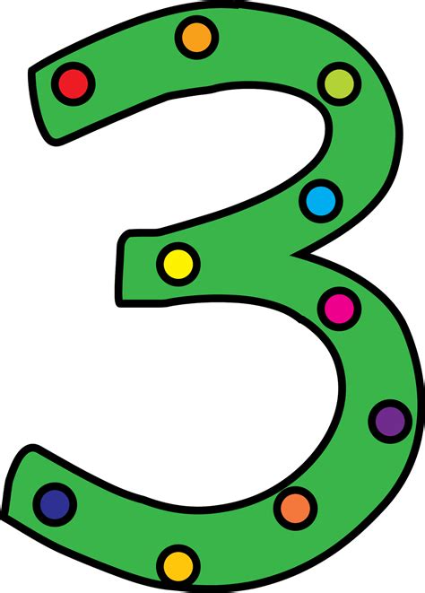 Numbers Cute Number Three Image Free Download Clipart - Cute Number 3 ...
