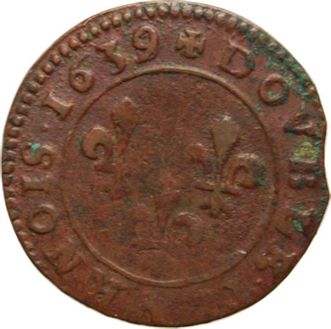 Monnaies - FRANCE-1639-Dombes-Double Tournois