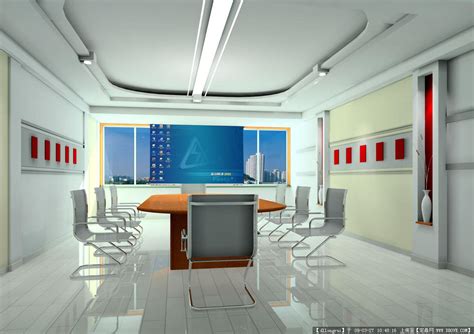 办公空间小会议室装修设计图_装信通网效果图