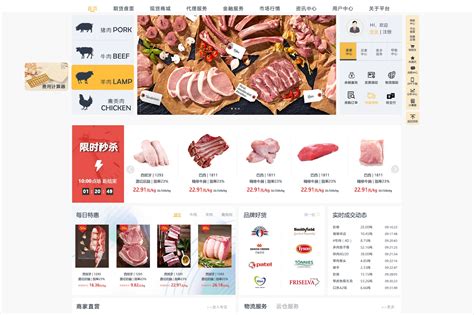 肉类猪肉产品介绍通用PPT模板_文库-报告厅