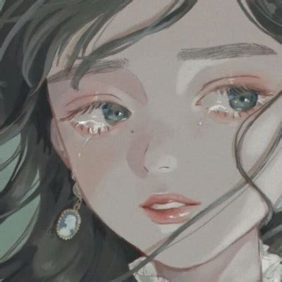 头像水彩风甜美女生动漫
