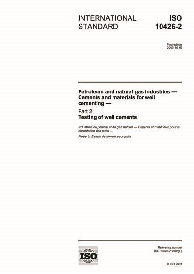 ISO 10426-2:2003 - Petroleum and natural gas industries - Cements and ...