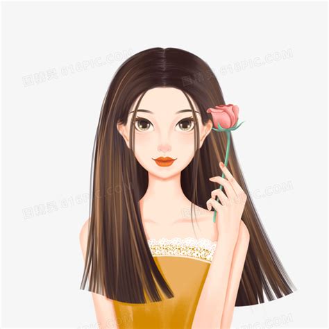 直发漫画甜美女生头像