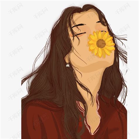 非主流叼花头像