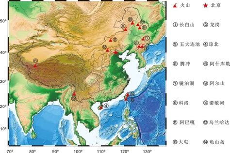 中国火山分布图图片