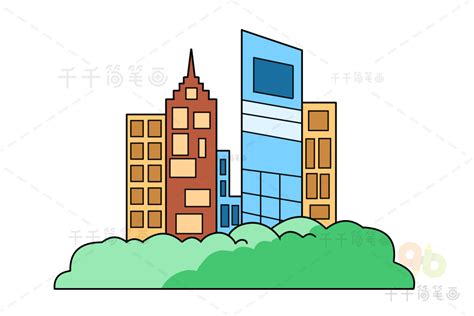 简笔画城市高楼(简笔画城市高楼图片) | 抖兔教育