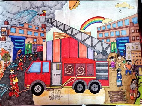 交通安全亲子绘画简笔画幼儿园