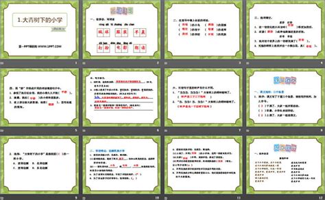 大青树下的小字以什么为写作顺序