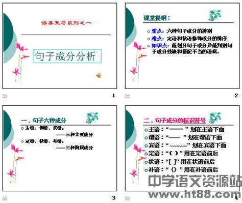 语文句子成分讲解（摘抄102句）