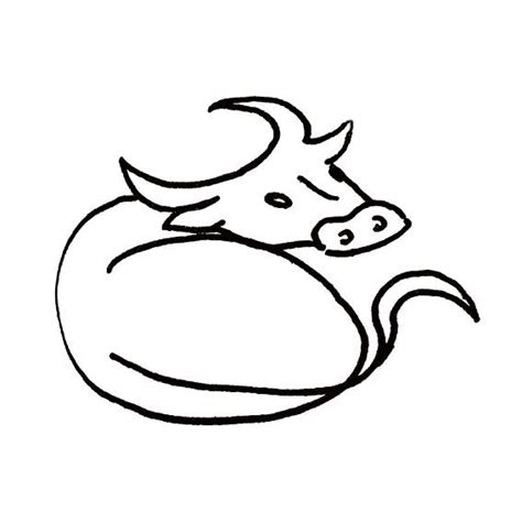 怎么画简单的牛