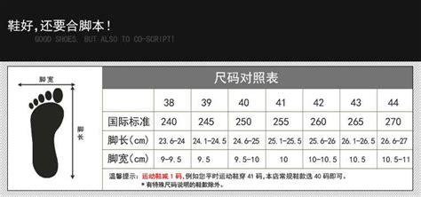 誰能告訴我鞋墊的國際尺碼表