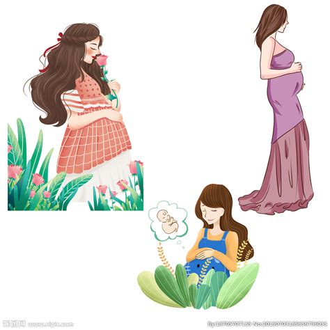 孕妇怀孕的动画图片