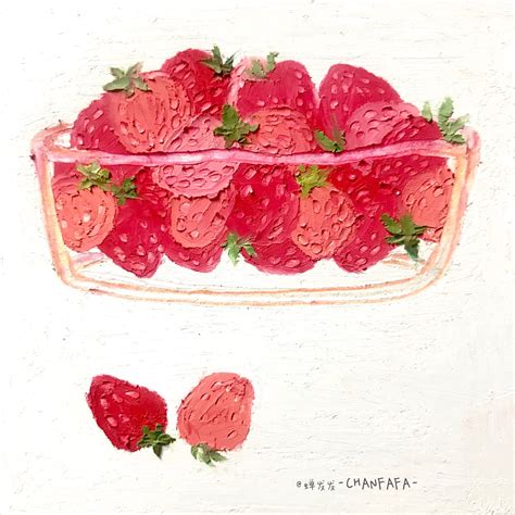 甜蜜的草莓儿童画