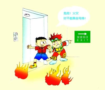 逃生简笔画简单又漂亮