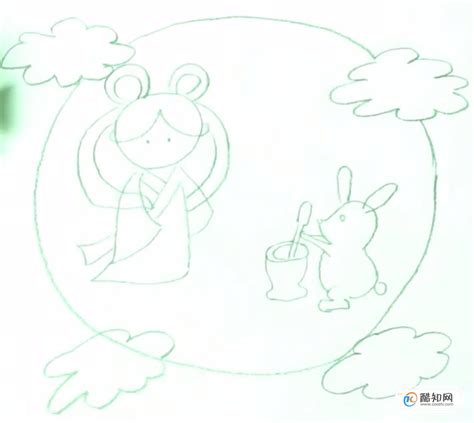 玉兔和嫦娥怎么画简单教程