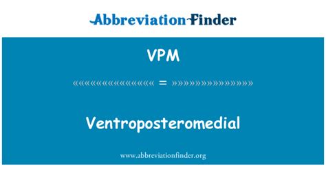 血液检测中的VPM是什么意思?
