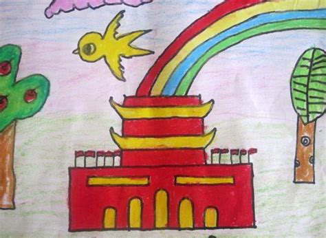 小儿画画北京天安门