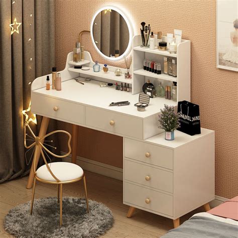 卧室书桌化妆台一体桌
